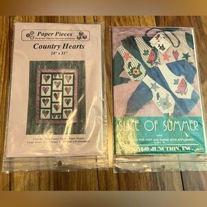 Quilting Sewing Pattern Set with Heart and Fruit Designs(Vest)